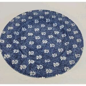 Ralph Lauren Denimware Salad /Dessert Plate Nellie Reverse Blue w/ White Flowers